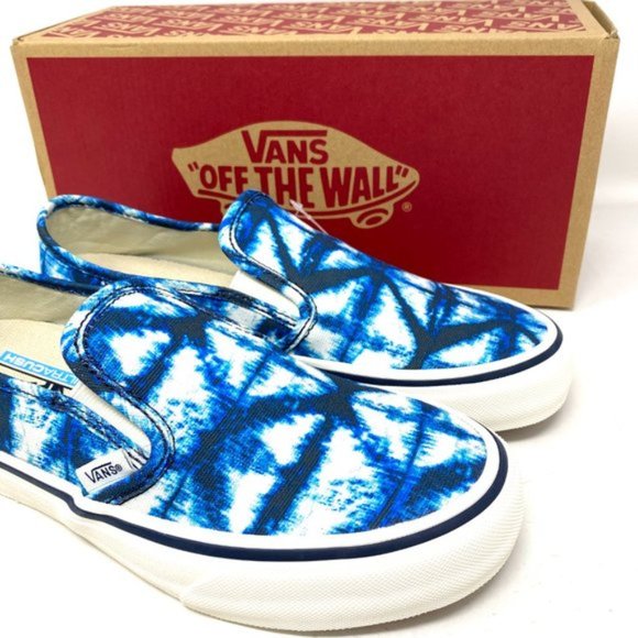 💖MEGA SALE💖VANS Slip On Indigo Blues Shoes Women's Canvas Sneakers VN0A3MVDIEM - Picture 9 of 10